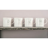 Mary Berry English Garden 4 Piece Mug Set - British Flowers - Potters Cookshop