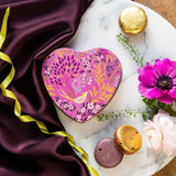 Sara Miller London Haveli Garden Small Heart Tin - Mauve Songbird