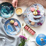 Sara Miller London India Set Of 4 Cake Plates - Assorted