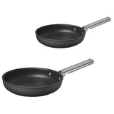 Smeg Cookware 2 Piece Non-Stick Frying Pan Set - Black