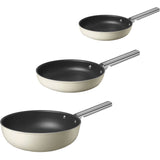 Smeg Cookware 3 Piece Non-Stick Cookware Set - Cream