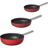 Smeg Cookware 3 Piece Non-Stick Cookware Set - Red