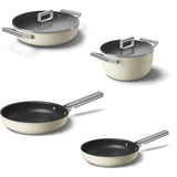 Smeg Cookware 4 Piece Non Stick Cookware Set - Cream