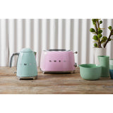 Smeg Jug Kettle & 4 Slice Toaster Set - Pink