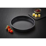 Tower Precision Plus Carbon Steel 23cm Round Non-Stick Loose Base Sandwich Tin - Black