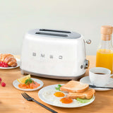 Smeg 50's Style Retro TSF01 2 Slice Toaster - White