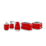 Smeg Jug Kettle & 4 Slice Toaster Set - Red