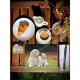 iStyle Rural Roots 4 Piece Rectangular Placemat Set - Golden Retriever