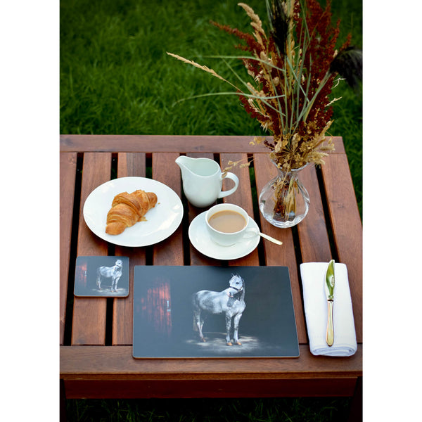 iStyle Rural Roots 4 Piece Square Coaster Set - Horse