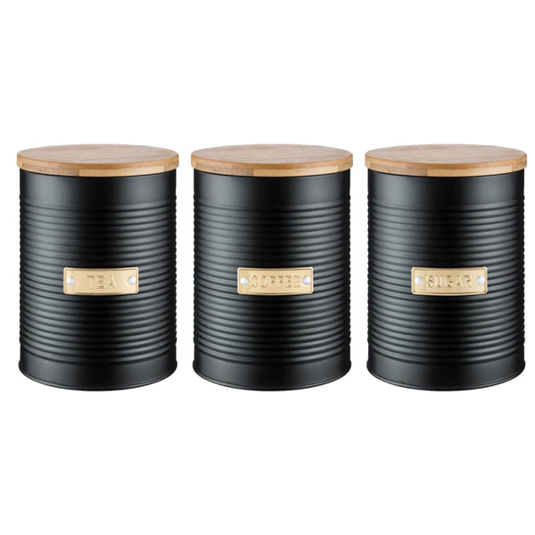 Typhoon Living 3 Piece Canister Set - Otto Black