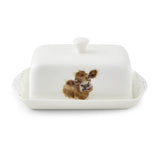 Wrendale Designs by Hannah Dale Bone China Covered Butter Dish - Mooo Cow