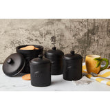 Bia International 3 Piece Canister Set - Matte Black - Potters Cookshop