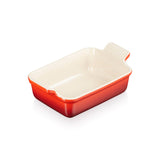 Le Creuset Stoneware Heritage 19cm Rectangular Dish - Cerise - Potters Cookshop