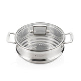 Le Creuset 3-Ply Stainless Steel Multi Steamer With Glass Lid - Large - Potters Cookshop