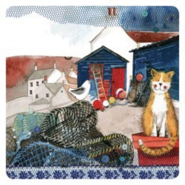 Alex Clark Coaster - Harbour Cat - Potters Cookshop