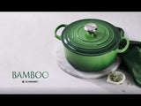 Le Creuset Signature Cast Iron 24cm Round Casserole - Bamboo Green