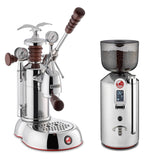 La Pavoni Esperto Abile Manual Espresso Machine With Cilindro Prosumer Coffee Grinder Set