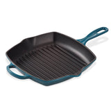 Le Creuset Signature Cast Iron 26cm Square Grillit - Deep Teal - Potters Cookshop