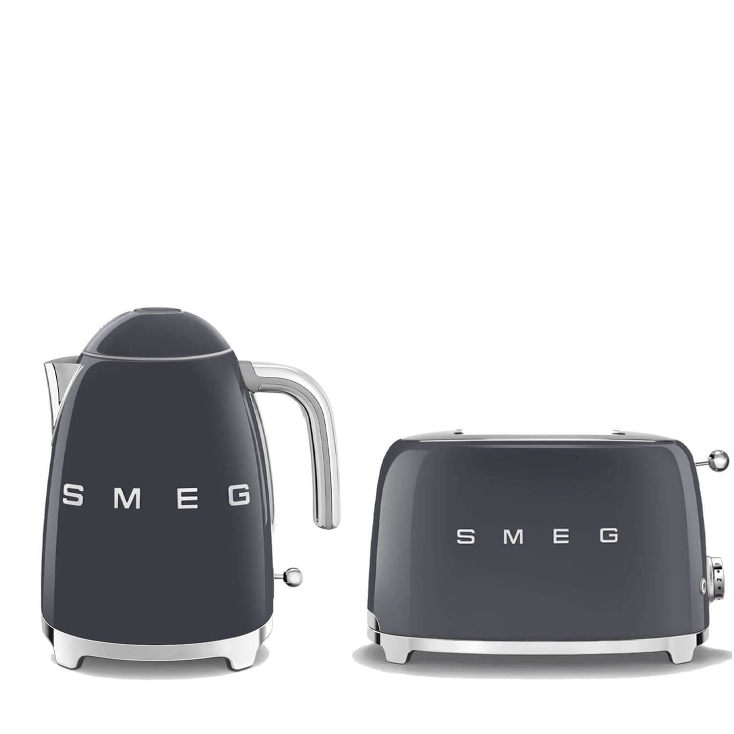 Buy Smeg Jug Kettle Slice Toaster Set Slate Grey – Potters