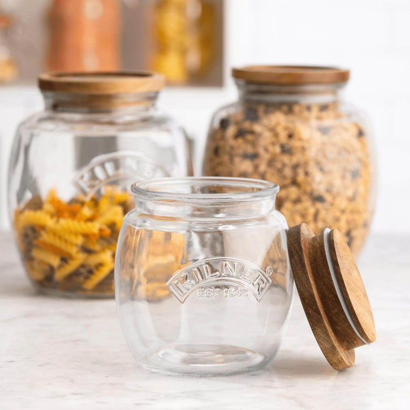 Kilner 2 Litre Universal Glass Jar with Acacia Lid