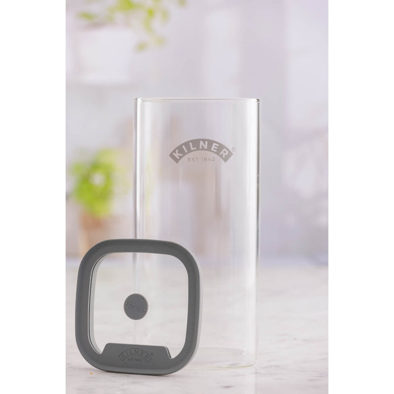 Kilner Fresh Storage Square Glass Jar - 1.5 Litre