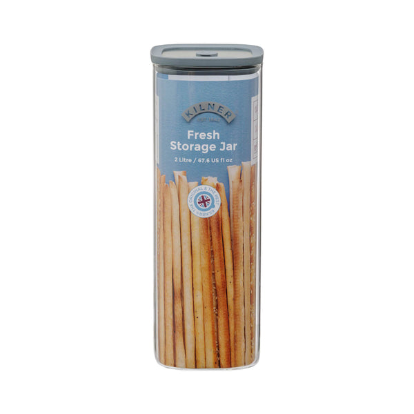 Kilner Fresh Storage Square Glass Jar - 2 Litre