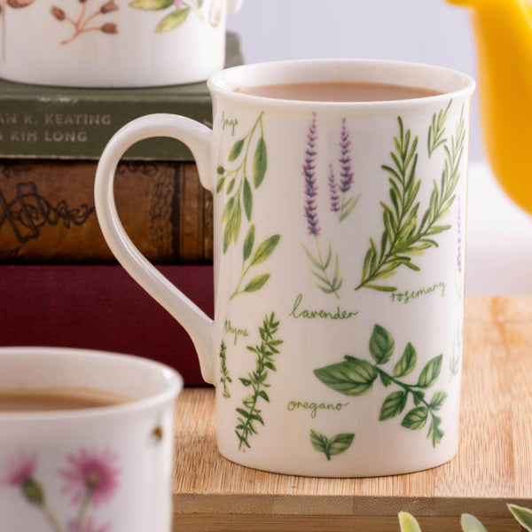 Price & Kensington Garden Herbs Fine China 300ml Mug - Lavender