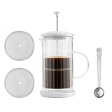 Price & Kensington 1 Litre Luxe Cafetière With Coffee Scoop - White