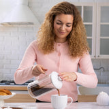Price & Kensington 1 Litre Luxe Cafetière With Coffee Scoop - White