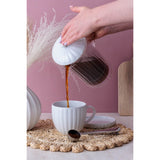 Price & Kensington 1 Litre Luxe Cafetière With Coffee Scoop - White