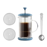 Price & Kensington 350ml Luxe Cafetière With Coffee Scoop - Bluebell