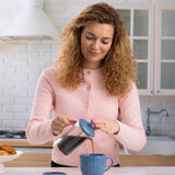 Price & Kensington 350ml Luxe Cafetière With Coffee Scoop - Bluebell