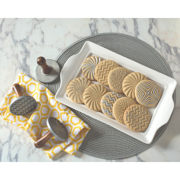 Nordic Ware Set of 3 Cookie Stamps - Geo