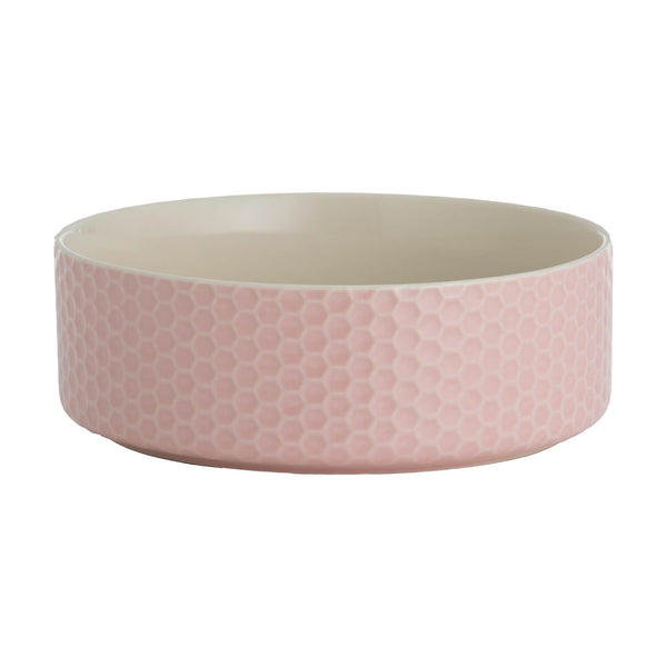 Mason Cash Stoneware 15cm Honeycomb Pet Bowl - Pink
