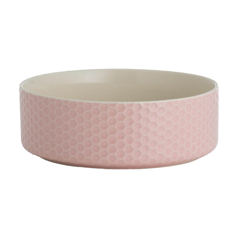 Mason Cash Stoneware 15cm Honeycomb Pet Bowl - Pink
