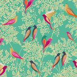 Sara Miller London 3 Metre Recyclable Gift Wrap Roll - Birds - Green