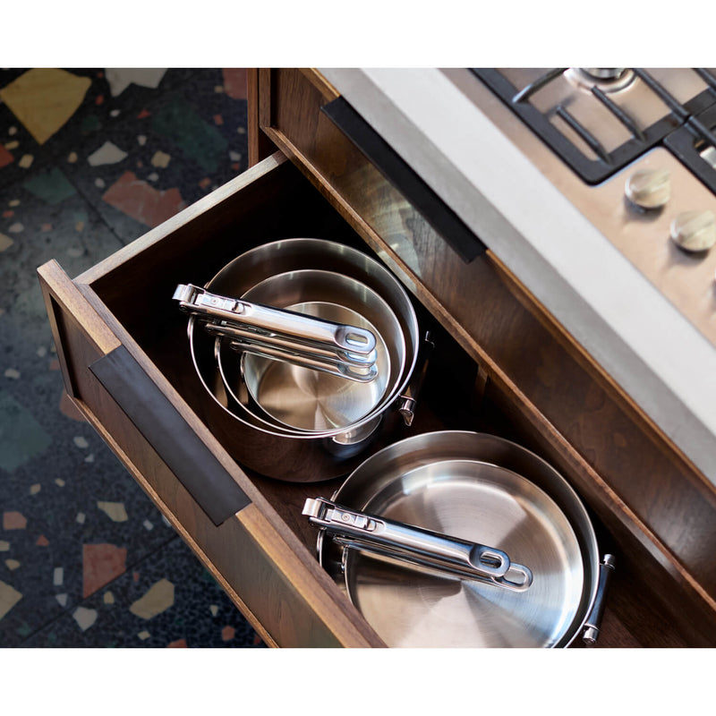 Joseph Joseph Space 28cm Folding Handle Saute Pan with Lid - Stainless Steel