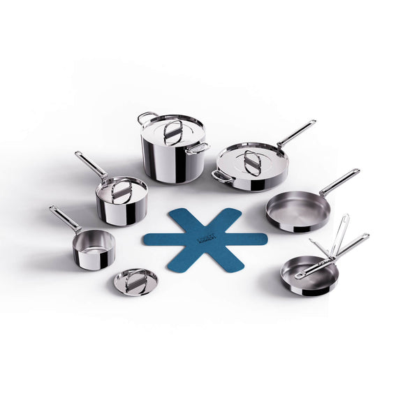 Joseph Joseph Space 6-Piece Folding Handle Cookware Set - Stainless Steel