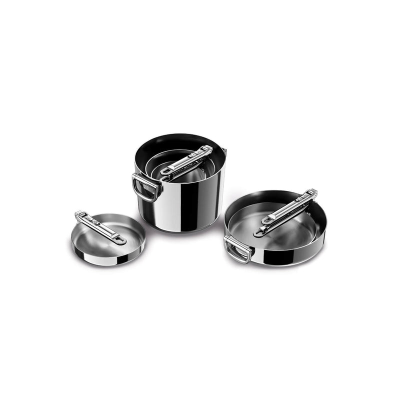 Joseph Joseph Space 6-Piece Folding Handle Cookware Set - Stainless Steel