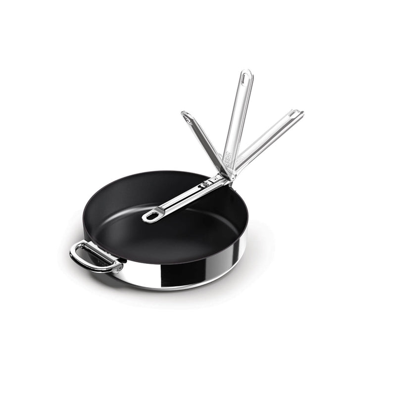 Joseph Joseph Space Non-Stick 28cm Folding Handle Frying Pan - Stainless Steel