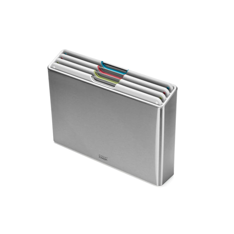 Joseph Joseph 4-Piece Stainless Steel Folio™ Chopping Board Set - Stone