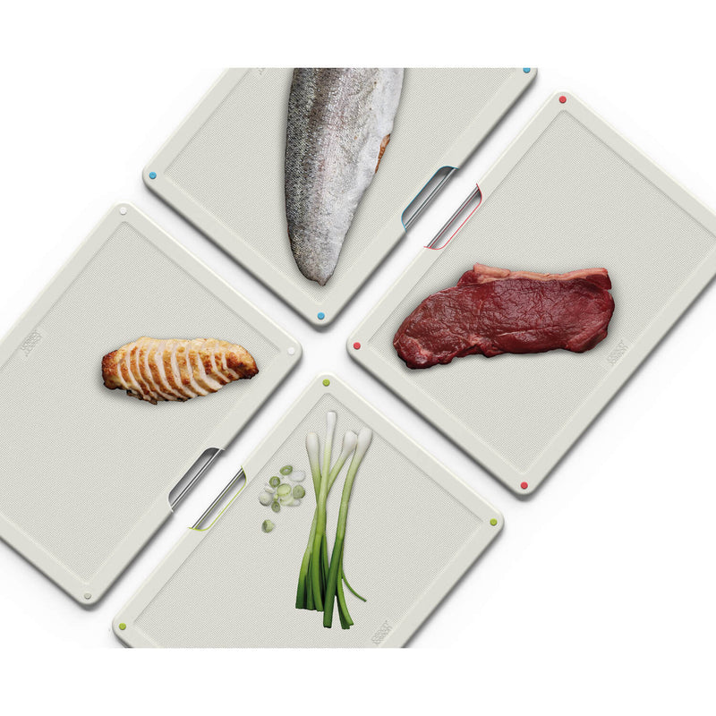 Joseph Joseph 4-Piece Stainless Steel Folio™ Chopping Board Set - Stone