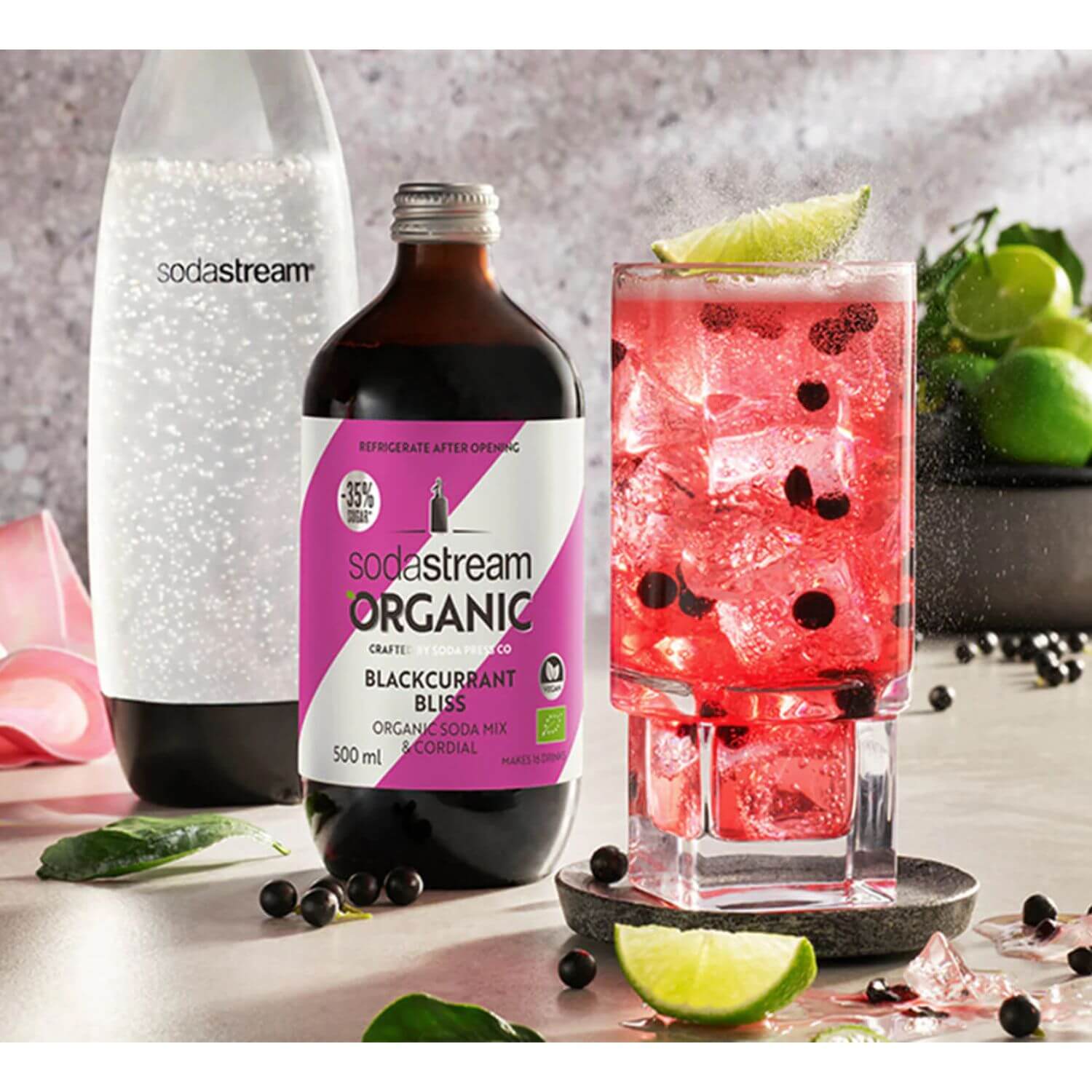 Buy SodaStream Organic 500ml Drink Mix Blackcurrant Bliss Potters