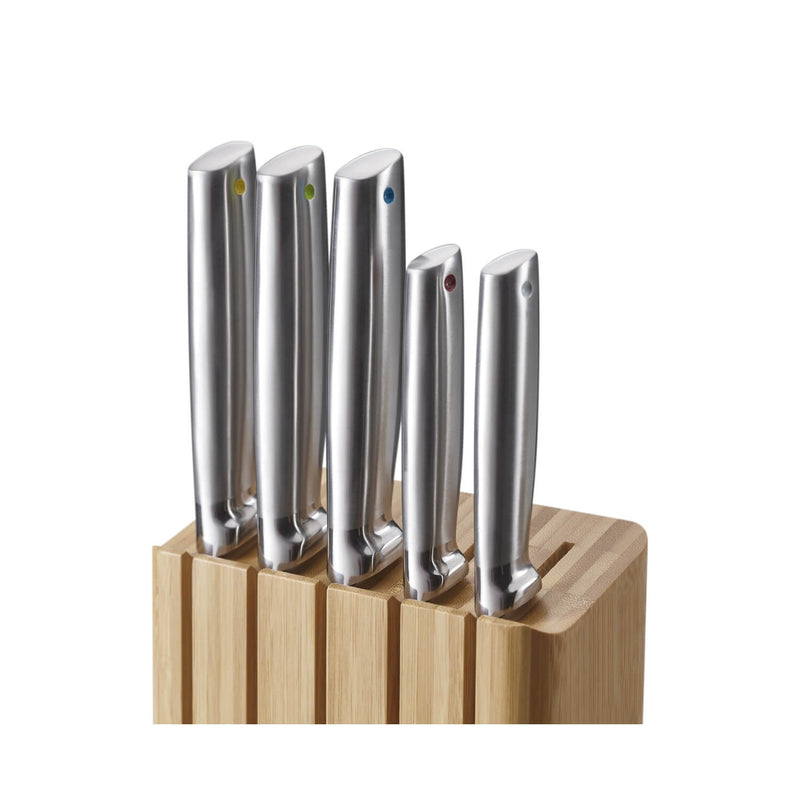 Joseph Joseph Elevate Steel 5-Piece Knife Set with Bamboo Block