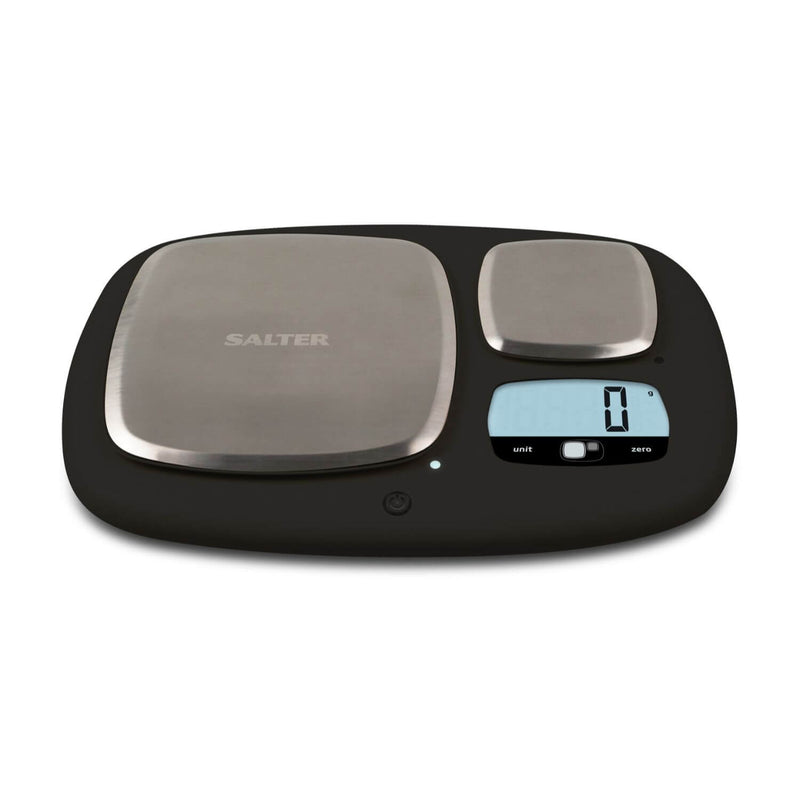 Salter 1084BKDREU16 Ultimate Dual Platform Digital Kitchen Scales - Black