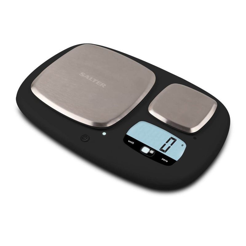 Salter 1084BKDREU16 Ultimate Dual Platform Digital Kitchen Scales - Black