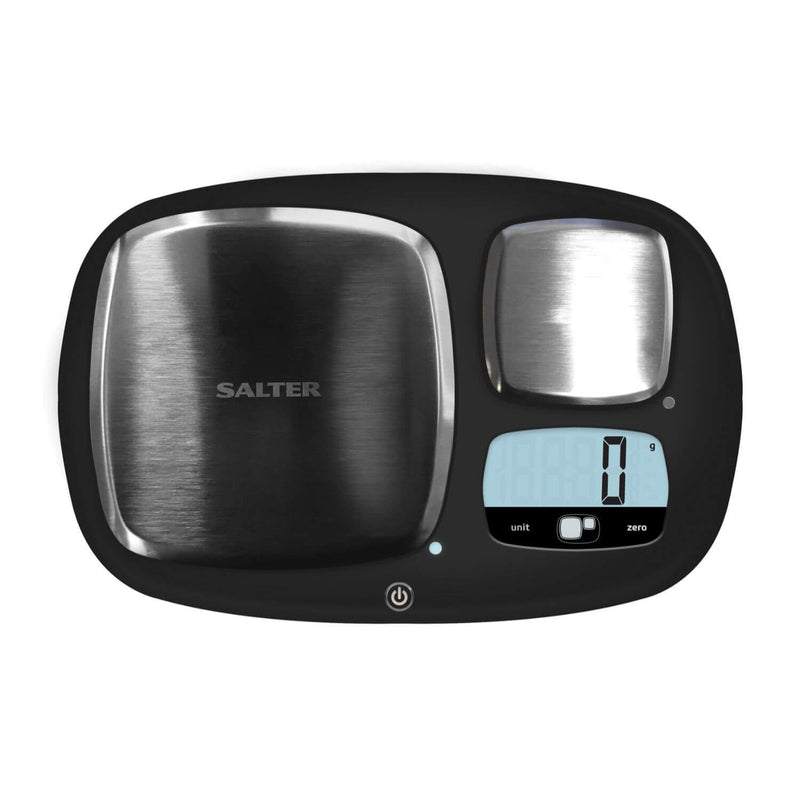 Salter 1084BKDREU16 Ultimate Dual Platform Digital Kitchen Scales - Black