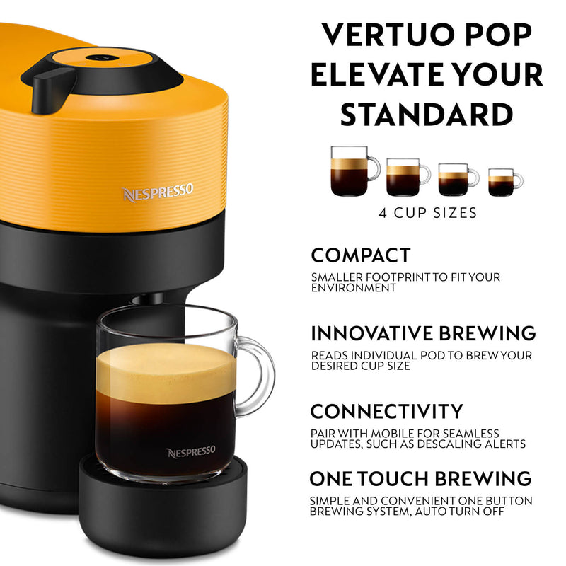 Magimix 11735 Nespresso Vertuo Pop Coffee Machine - Yellow