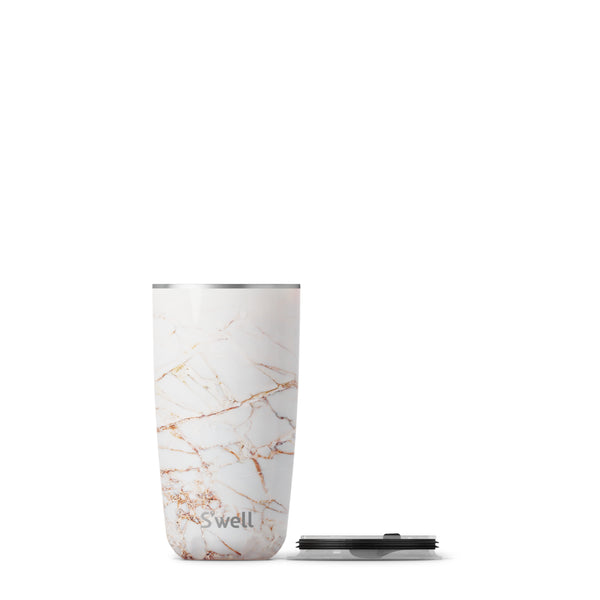 S'well 530ml Travel Tumbler with Lid - Calacatta Gold