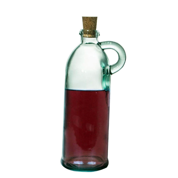 T&G Green House Recycled Glass 550ml Bottle with Handle & Cork